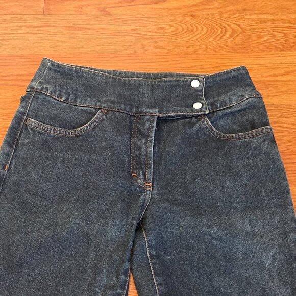 Dolce & Gabbana Womens 28 Jeans 4 Button Snap Zip Fly Acid Wash Flared Inseam 29 - Picture 2 of 15